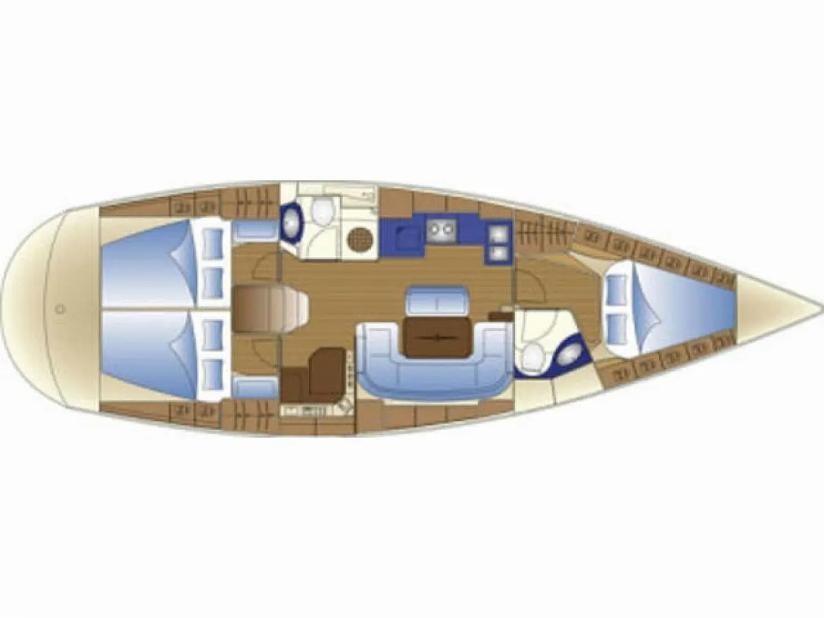 Bavaria 42 Cruiser - POŠIP  - Tlocrt